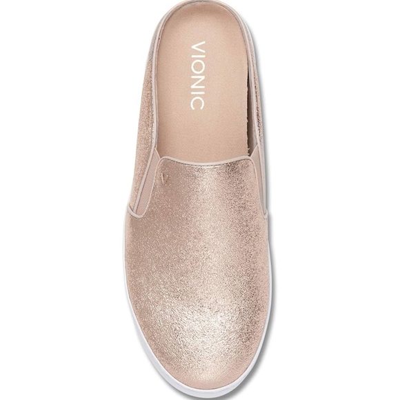 VIONIC “DAKOTA” Metallic Rose Gold Slip-On Mule Sneaker size 9.5 - Picture 2 of 15